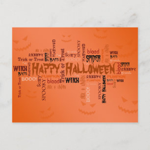 Carte Postale Bonne typographie d'Halloween