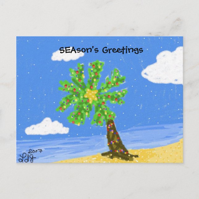 Carte postale Bonnes Fêtes de l'île de Noël (Devant)