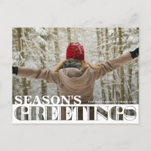 Carte Postale Bonnes Fêtes photo modernes Noël
