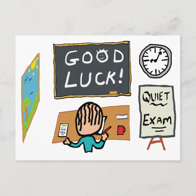 Carte Postale Bons examens de chance (Devant)