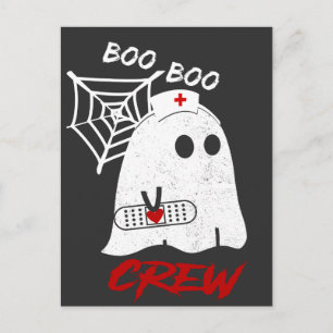 Carte Postale BOO boo infirmière équipage tee, drôle halloween i