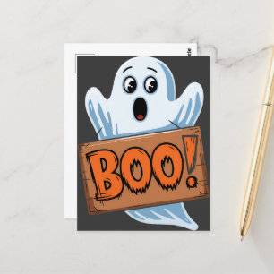 Carte Postale Boo Fantôme d'halloween