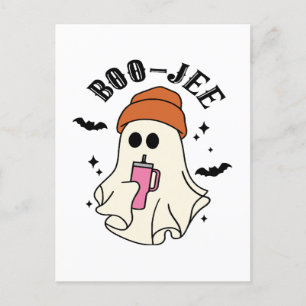 Carte Postale Boo-Jee drôle Halloween Tumbler Inspiré Fantôme