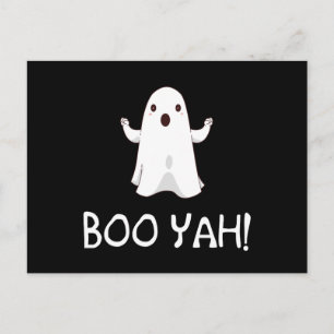 Carte Postale Boo Yah Funny Fantôme d'Halloween