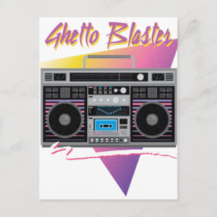 Carte Postale Boombox en forme de ghetto