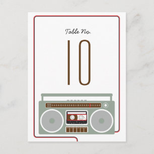 Carte Postale Boombox Indie Mixtape Mariage rouge / noir