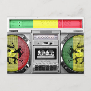 Carte Postale boombox reggae