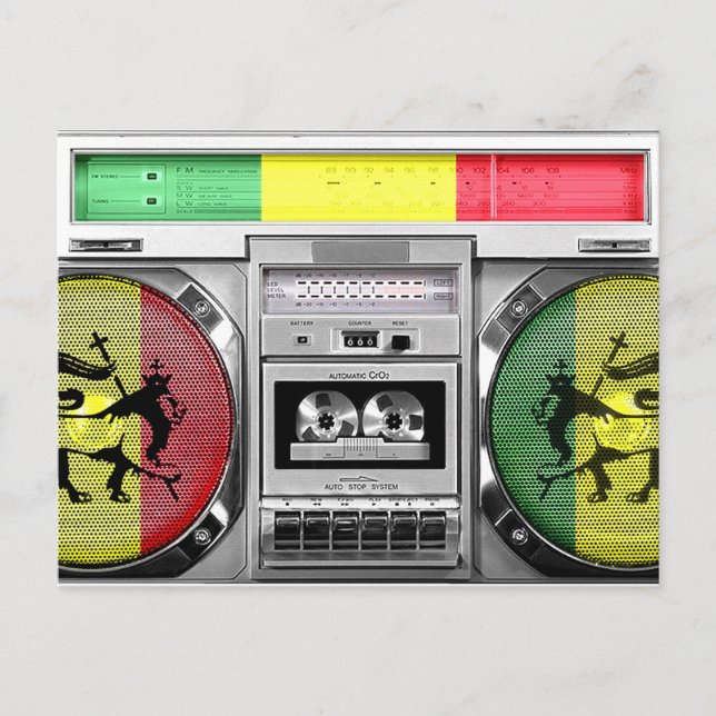 Carte Postale boombox reggae (Devant)