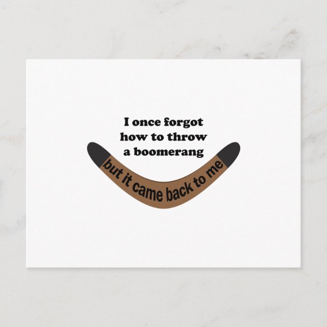 Carte Postale Boomerang Joke (Devant)