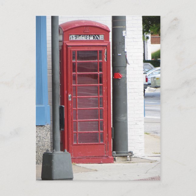 Carte Postale Booth de téléphone rouge (Devant)