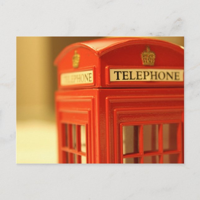 Carte Postale Booth de téléphone rouge (Devant)