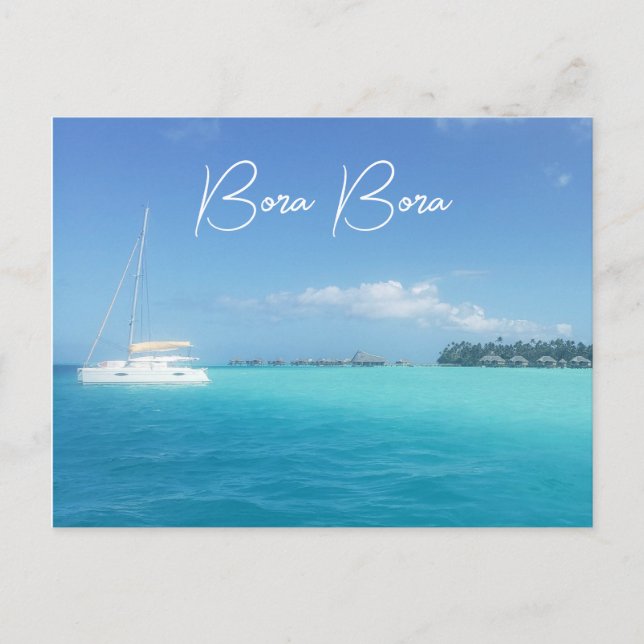 Carte Postale Bora Bora Tropical Island Paradise Yacht (Devant)