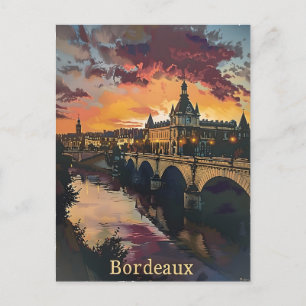 Carte Postale Bordeaux Twilight : Coucher de soleil Symphonie Nu