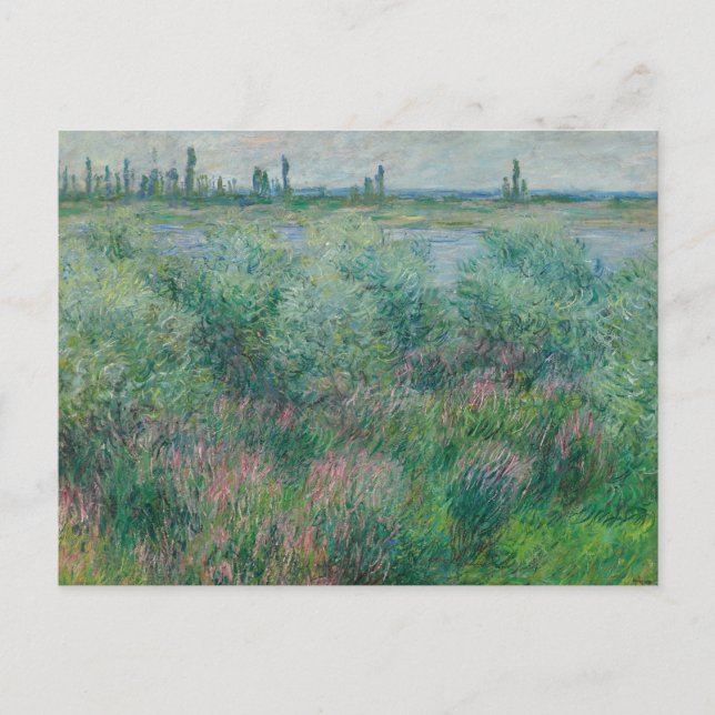 Carte Postale Bords de la Seine près de Vétheuil, Monet 1881 (Devant)
