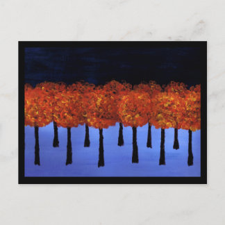 Carte Postale Bordure de la forêt orange