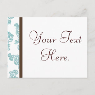 Carte Postale bordure en fleur