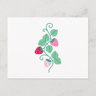 Carte Postale Bordure fraise