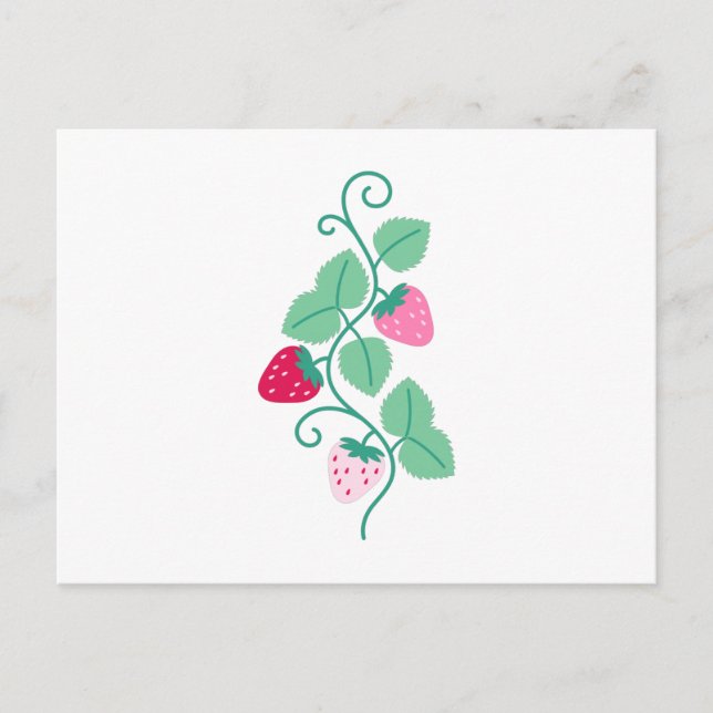 Carte Postale Bordure fraise (Devant)