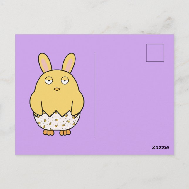 Carte Postale Bored Bunny Chick (Dos)