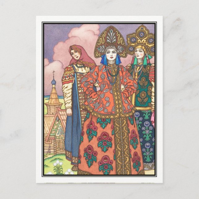 Carte Postale Boris Zvorykin - Vassilissa la Foire (Devant)