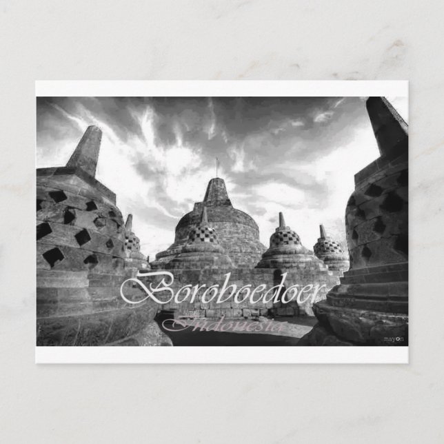 Carte Postale Boroboedoer Tample série (Devant)