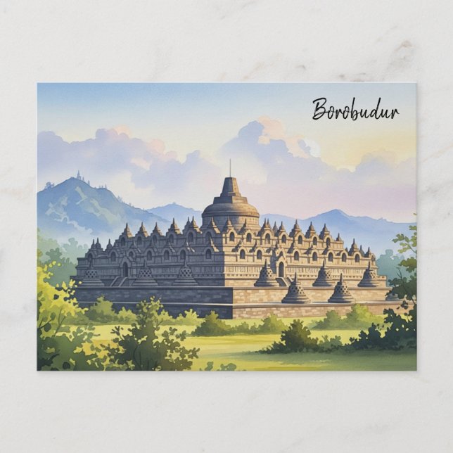 Carte Postale Borobudur Indonésie voyage (Devant)