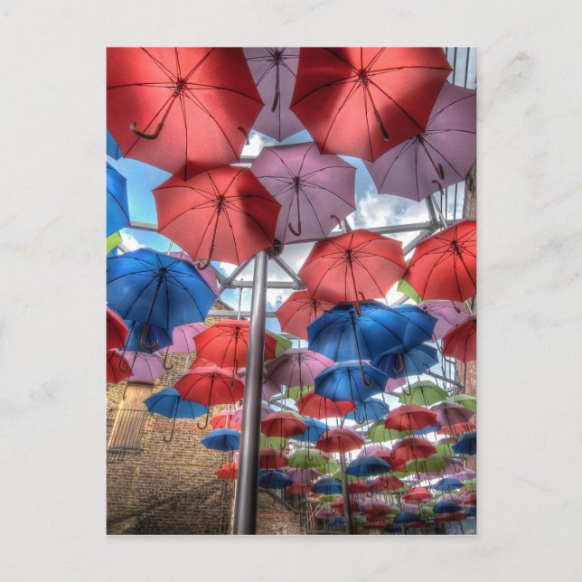 Carte Postale Borough Market parapluie art, Londres (Devant)