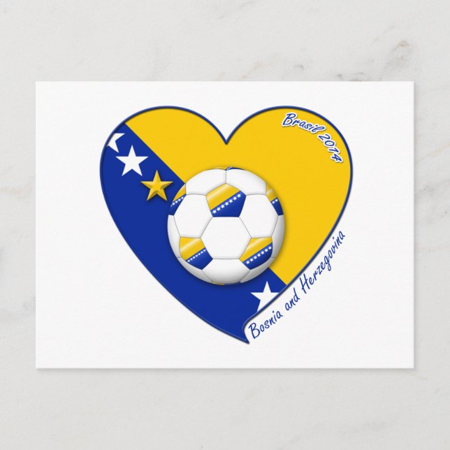 Carte Postale Bosnian Soccer National Team Football BOSNIE » (Devant)