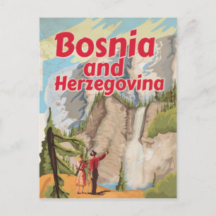 Carte Postale Bosnie-Herzégovine Affiche de voyage vintage