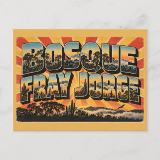 Carte Postale Bosque Fray Jorge CL Oasis du désert côtier Art
