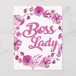 Carte Postale Boss Boss Design rose