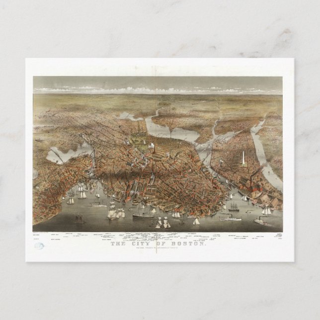 Carte Postale Boston 1898 (Devant)
