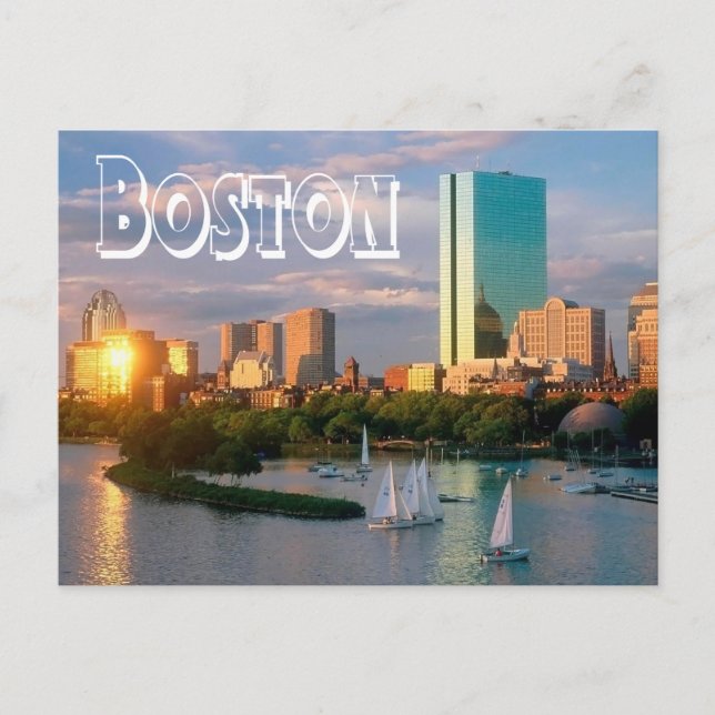 Carte Postale Boston - Boston Harbour Post Card (Devant)