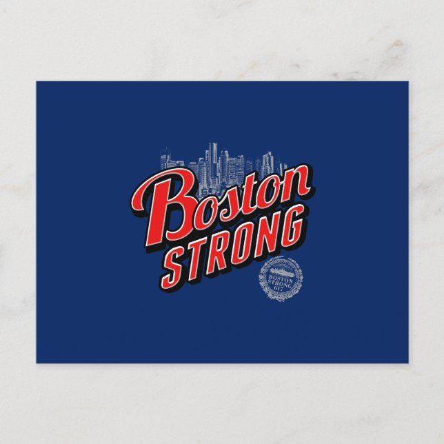 Carte Postale Boston City Strong se souvient (Devant)