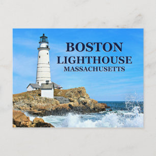 Carte Postale Boston Lighthouse, Massachusetts Postcard