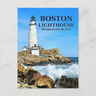 Carte Postale Boston Lighthouse, Massachusetts Postcard