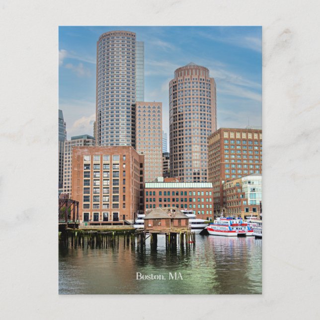 Carte Postale Boston, MA, photo du paysage urbain (Devant)