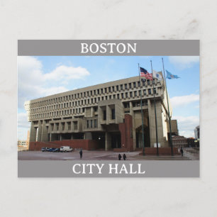 Carte Postale Boston Massachusetts City Hall Travel