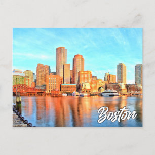 Carte Postale Boston, Massachusetts, États-Unis