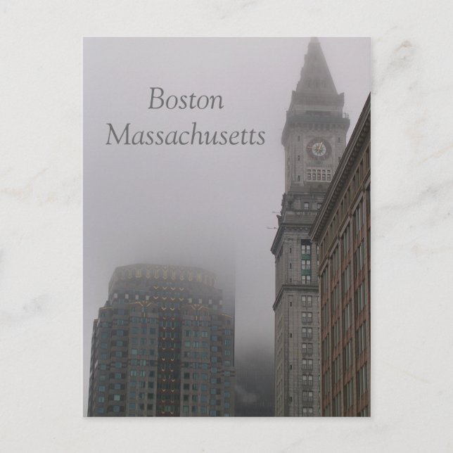 Carte Postale Boston Massachusetts pluvieux (Devant)