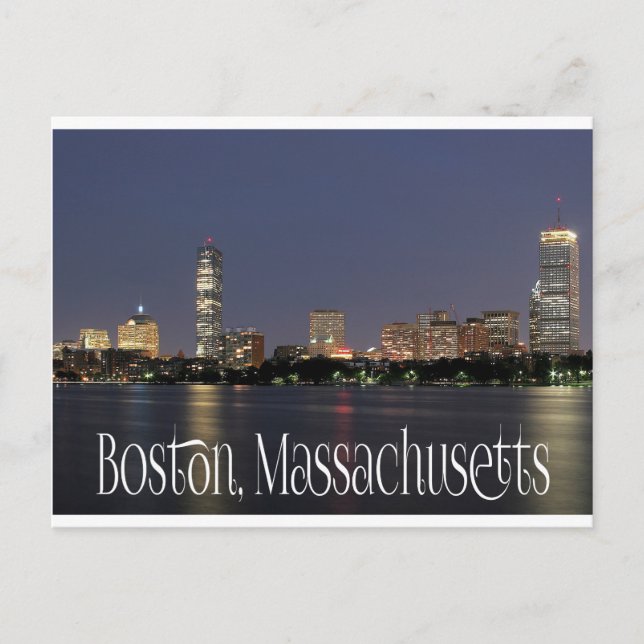 Carte Postale Boston Massachusetts Skyline - USA (Devant)