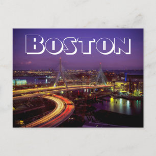 Carte Postale Boston Massachusetts Skyline USA - Pont Zakim