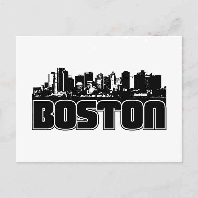 Carte Postale Boston Skyline (Devant)