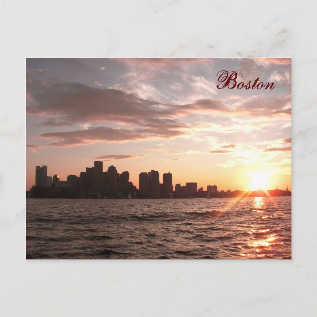 Carte Postale Boston Skyline (Devant)