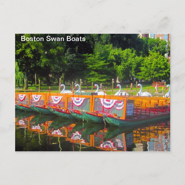 Carte postale Boston Swan Boats (Devant)