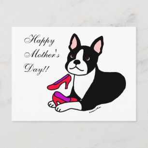 Carte Postale Boston Terrier Mom (Dons de la Fête des Mères)