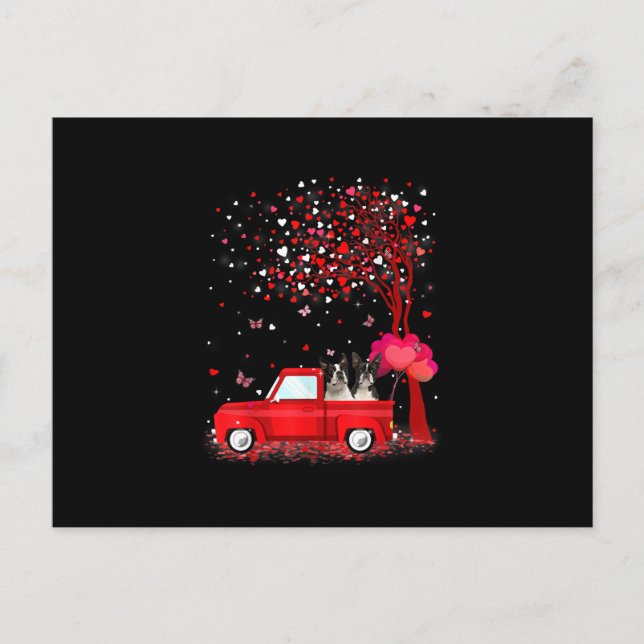 Carte Postale Boston Terrier Valentines Jour Cadeaux Chiens Cami (Devant)