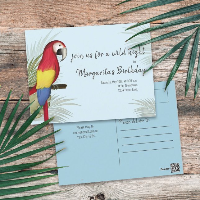 Carte Postale Botanique Sauvage Anniversaire Oiseau Végétation t (Créateur téléchargé)