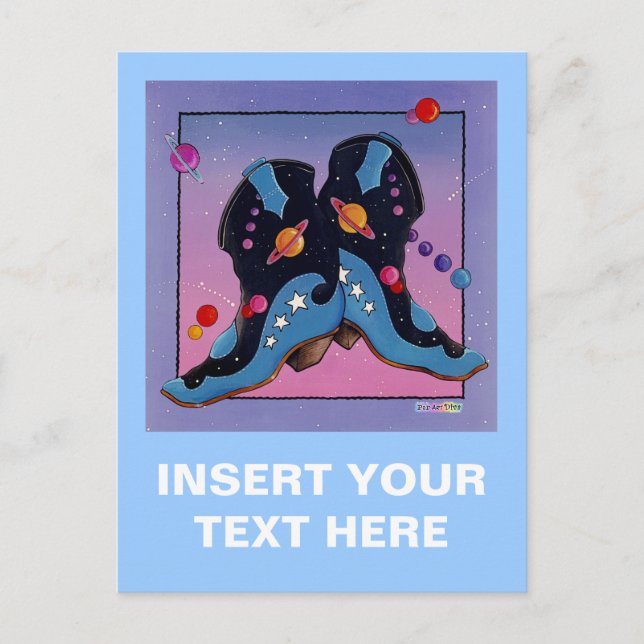 Carte postale - Botte de Cowboy de minuit (Devant)