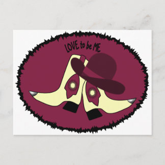 Carte Postale BOTTES DE COWBOT - FILLE - L'AMOUR D'ÊTRE MOI.png